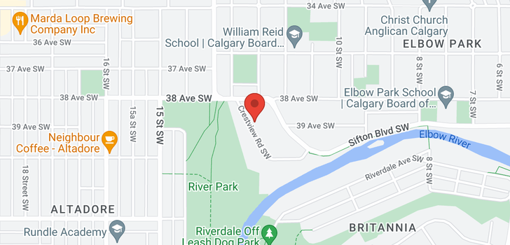 map of 3924 CRESTVIEW RD SW